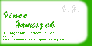 vince hanuszek business card